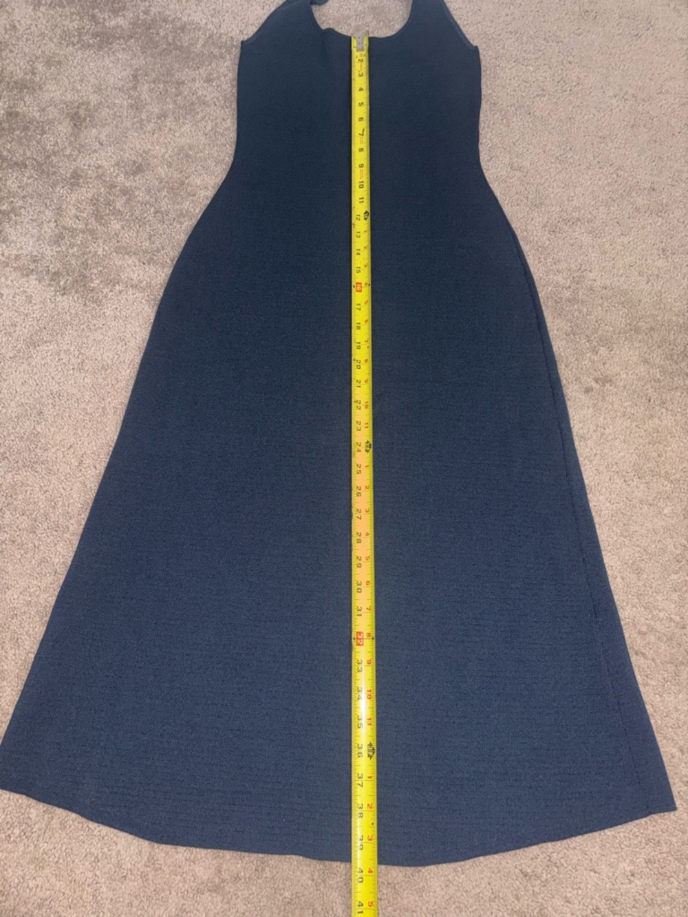 Zara Black Knit Halter Neck Midi Dress size S - Picture 9 of 11